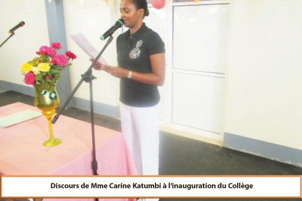 Discours de Mme Carine Katumbi